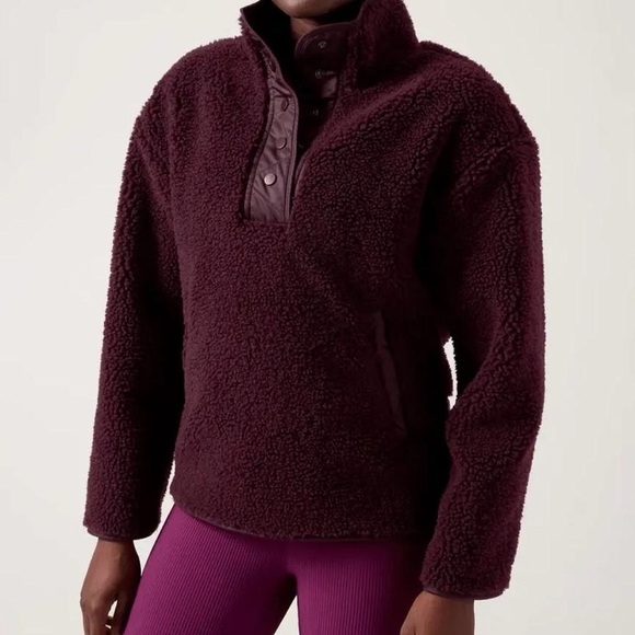 Athleta Jackets & Coats Originally 49 Brand New With Tag Athleta Quarter Snap Sherpa